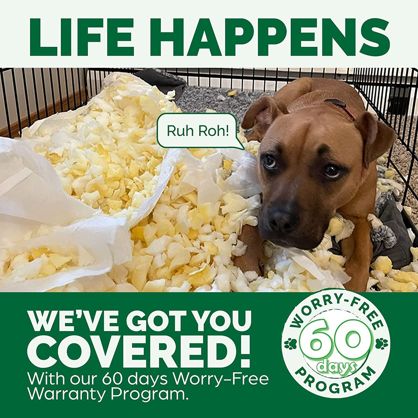 Cooling Gel Dog Bed for Large Dogs W/ Removable Bolsters & Washable Cover, for Dogs up to 95 Lbs - Plush & Suede Sofa - Deep Pool, Jumbo/Xl